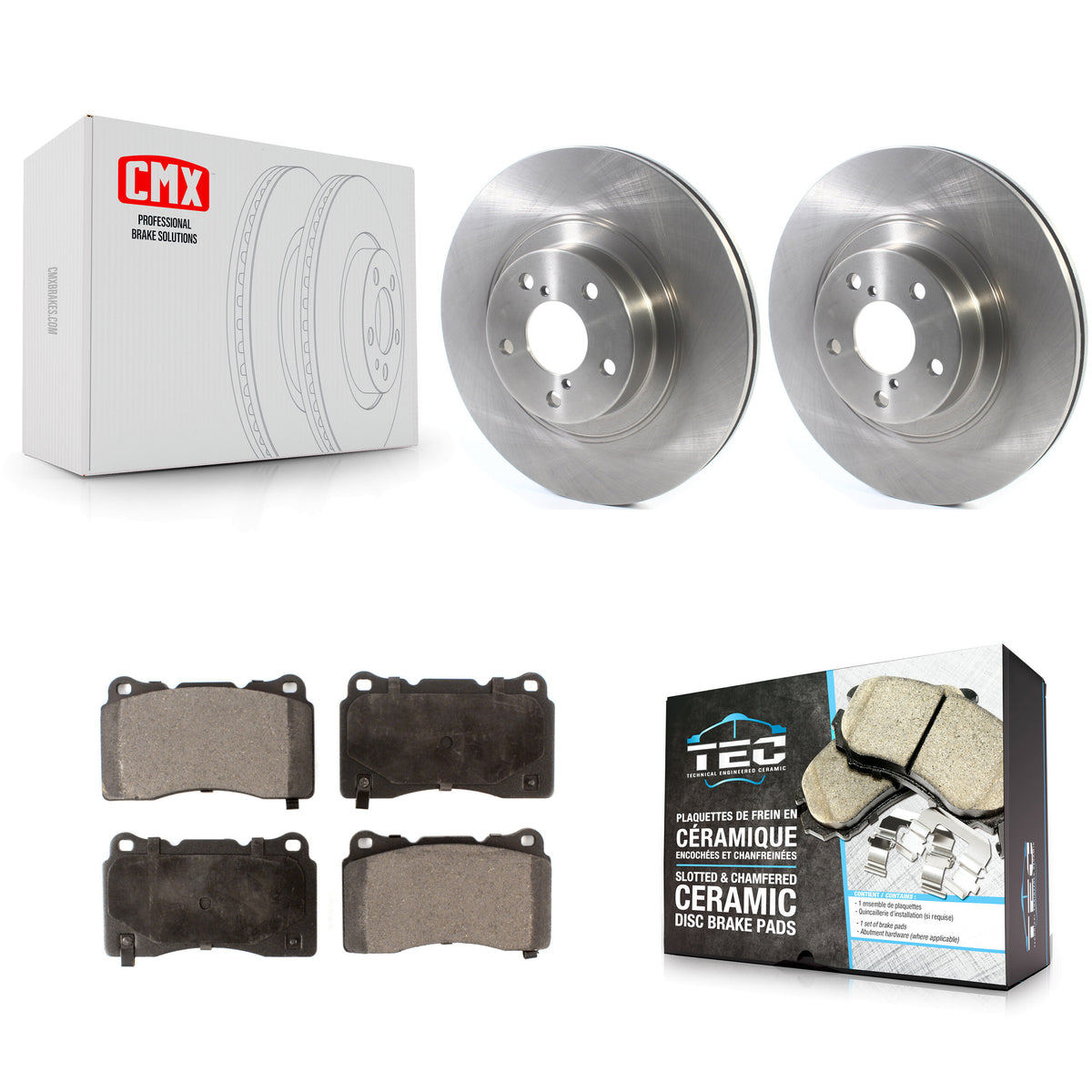 Front Brake Rotor Ceramic Pad Kit For Toyota 86 TRD Special Edition Without Brembo Brakes K8T-103044