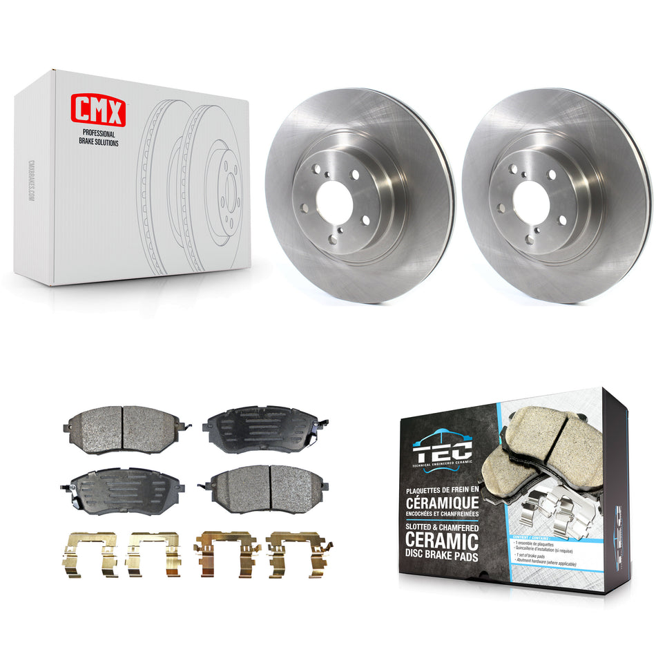 Front Disc Brake Rotors And Ceramic Pads Kit For 2009 Subaru Legacy 3.0 R with 3.0L With 292mm Diameter Rotor K8T-103045