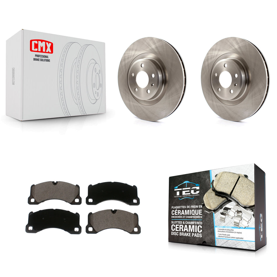 Front Disc Brake Rotors And Ceramic Pads Kit For 2017 Porsche Macan Base K8T-103049