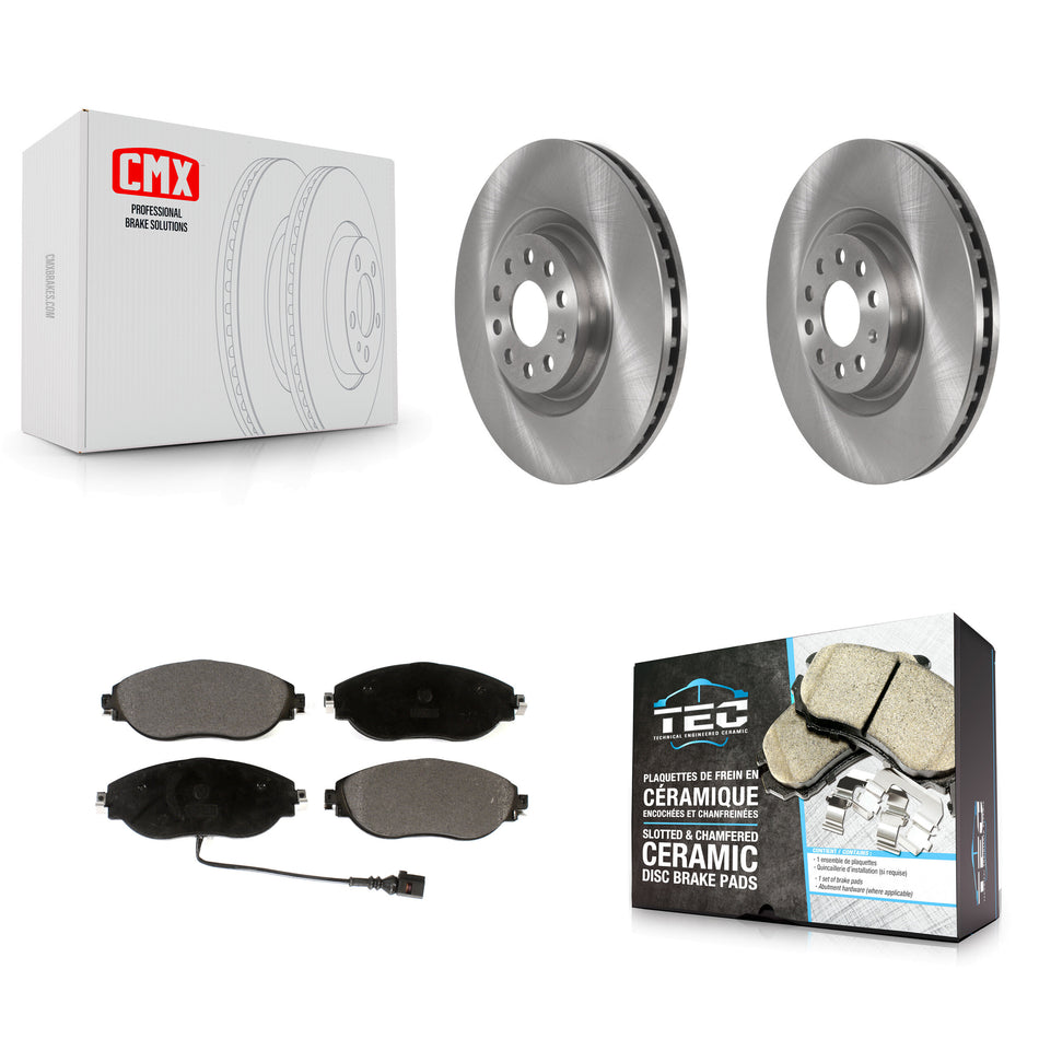 Front Brake Rotor & Ceramic Pad Kit For Volkswagen Tiguan Jetta Audi Q3 GTI Golf R Arteon K8T-103058