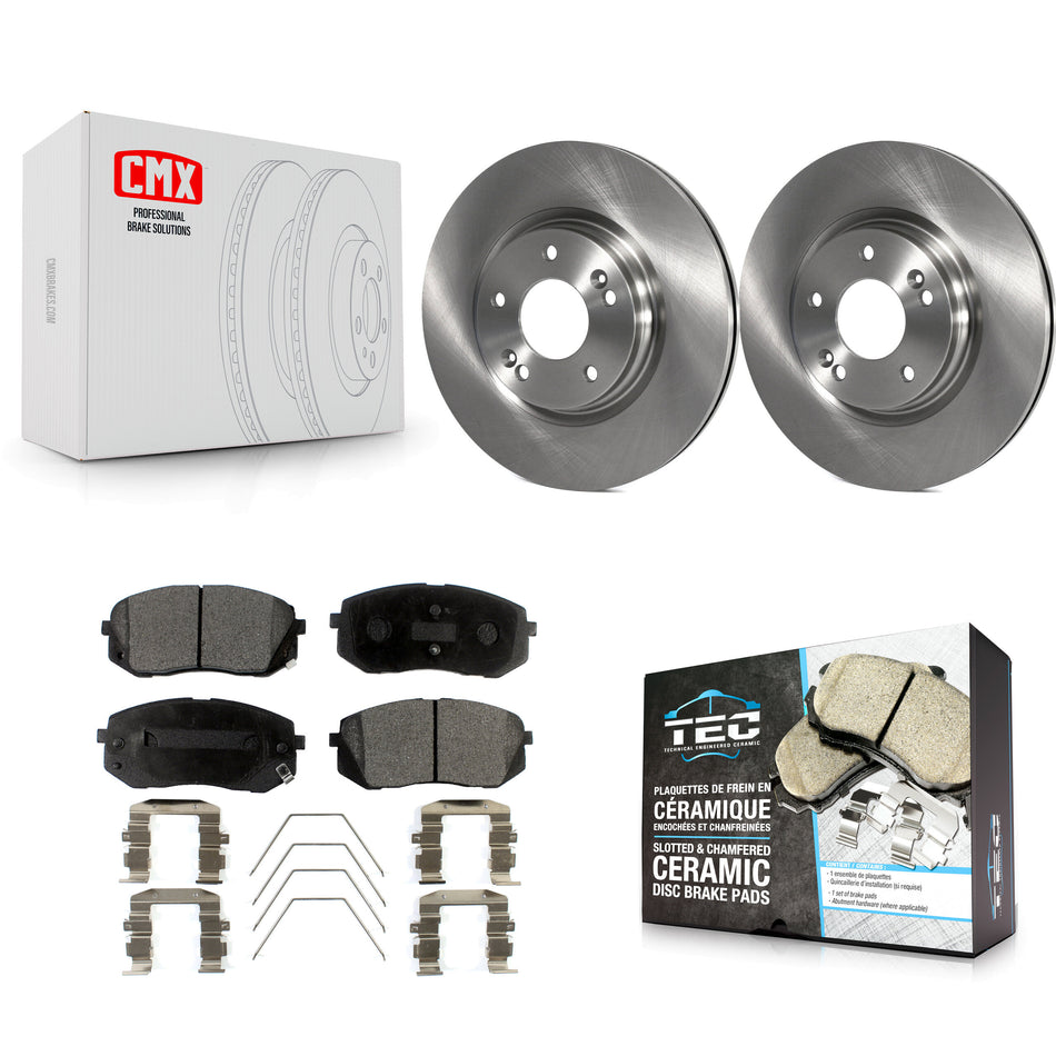 Front Disc Brake Rotors And Ceramic Pads Kit For Kia Soul Hyundai Kona Elantra GT Veloster Forte Seltos K8T-103060