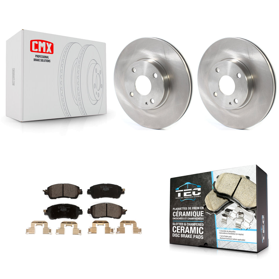 Front Disc Brake Rotors And Ceramic Pads Kit For Toyota Yaris iA Scion K8T-103062