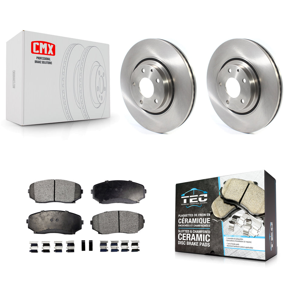 Front Disc Brake Rotors And Ceramic Pads Kit For Mazda CX-5 CX-9 K8T-103069