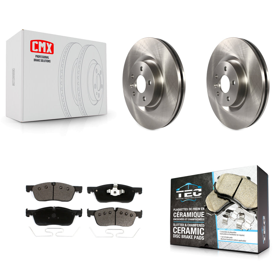 Front Disc Brake Rotors And Ceramic Pads Kit For Land Rover Discovery Sport Range Evoque Jaguar E-Pace K8T-103074