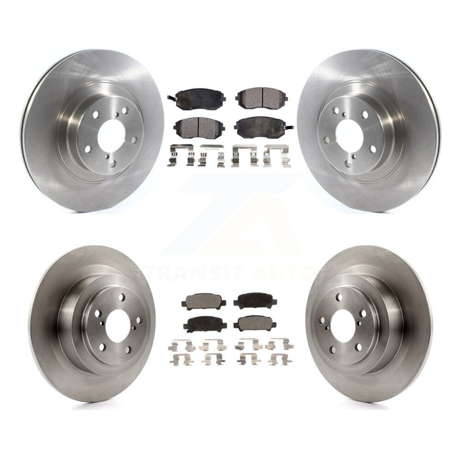 Front Rear Disc Brake Rotors And Ceramic Pads Kit For 2005-2006 Subaru Baja Turbocharged With 292mm Diameter Rotor K8T-103106