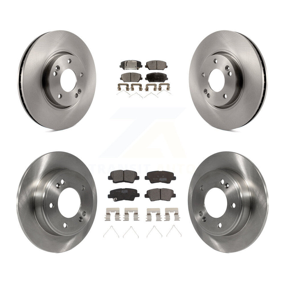Front Rear Disc Brake Rotors And Ceramic Pads Kit For Hyundai Veloster K8T-103109