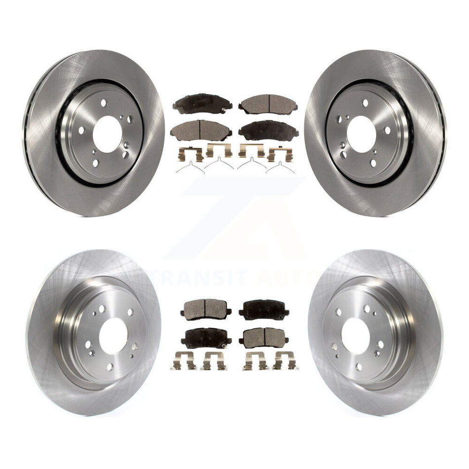 Front Rear Disc Brake Rotors And Ceramic Pads Kit For Acura MDX K8T-103122