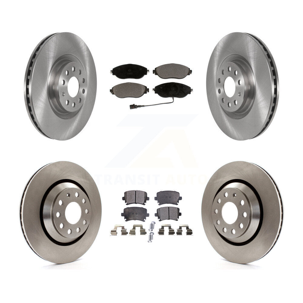 Front Rear Disc Brake Rotors And Ceramic Pads Kit For Volkswagen GTI K8T-103123