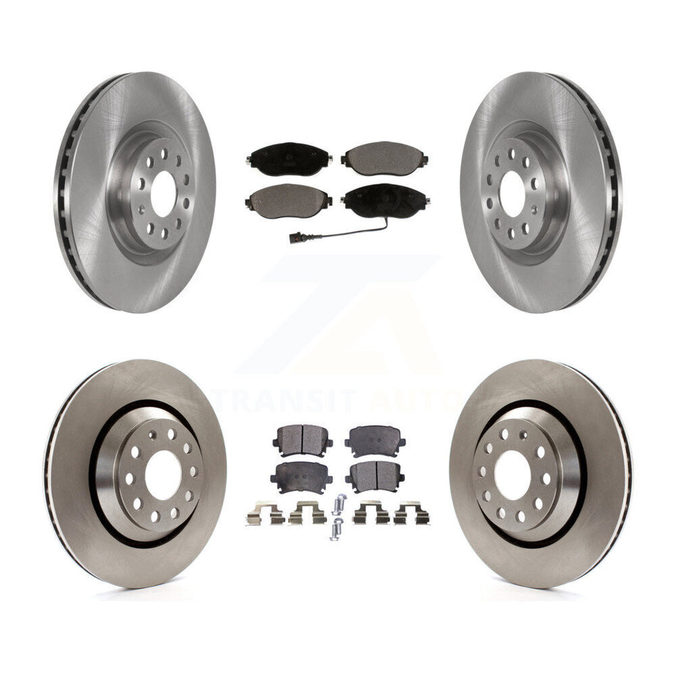 Front Rear Disc Brake Rotors And Ceramic Pads Kit For Volkswagen GTI K8T-103123