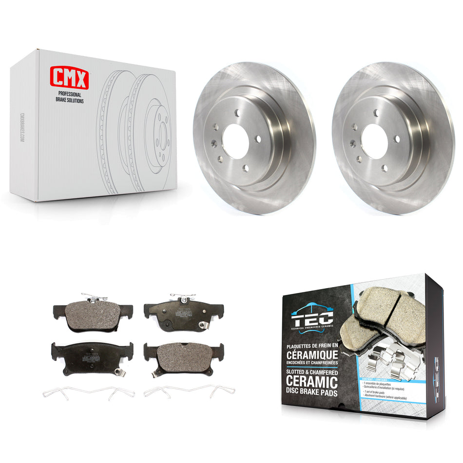 Rear Disc Brake Rotors And Ceramic Pads Kit For 2016-2018 Buick Envision With 315mm Diameter Rotor K8T-103151