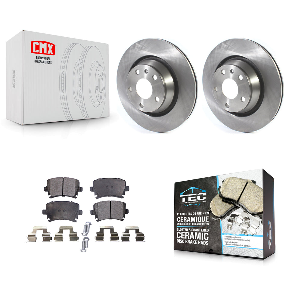 Rear Disc Brake Rotors And Ceramic Pads Kit For Audi TT Quattro RS K8T-103160