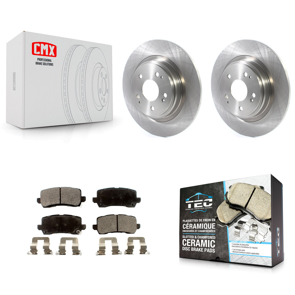 Rear Disc Brake Rotors And Ceramic Pads Kit For 2017-2020 Acura MDX K8T-103163