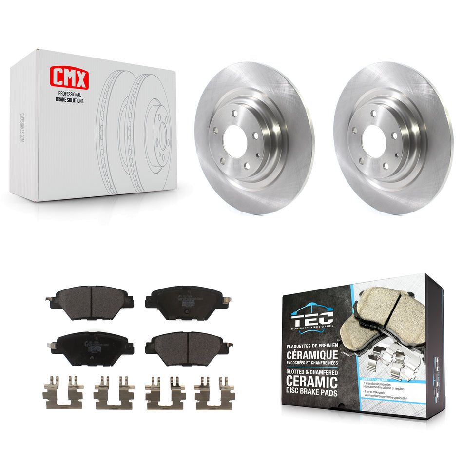 Rear Disc Brake Rotors And Ceramic Pads Kit For 2016-2022 Mazda CX-9 K8T-103164