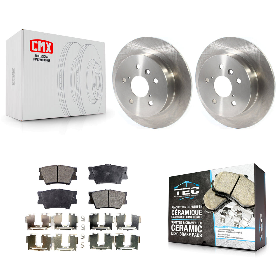 Rear Disc Brake Rotors And Ceramic Pads Kit For Toyota Camry K8T-103166