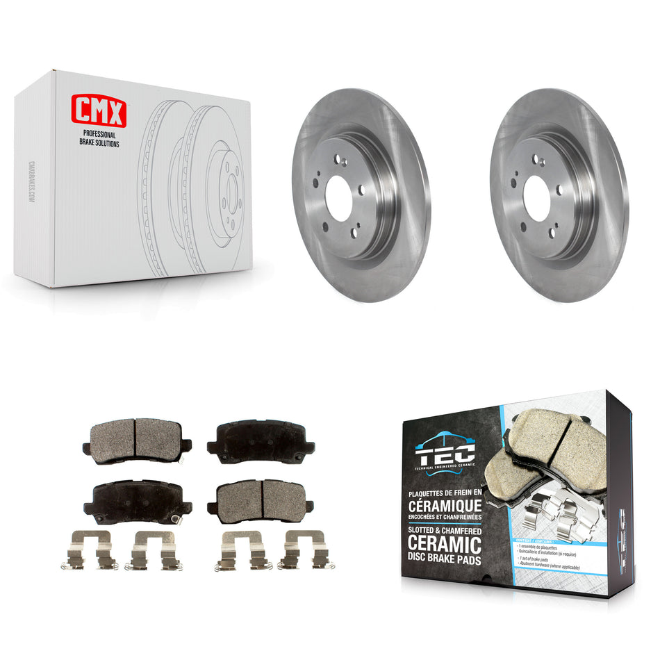 Rear Disc Brake Rotors And Ceramic Pads Kit For 2018-2023 Honda Odyssey K8T-103167