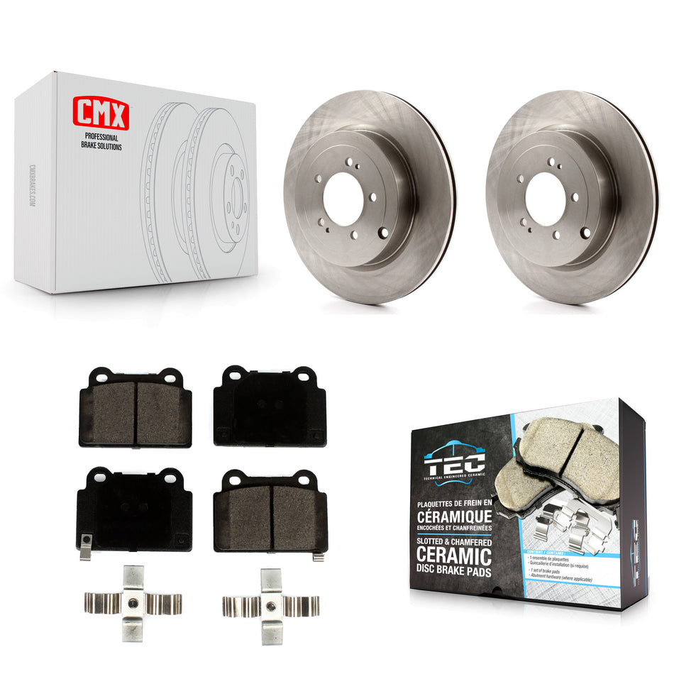Rear Disc Brake Rotors And Ceramic Pads Kit For Mitsubishi Lancer K8T-103201