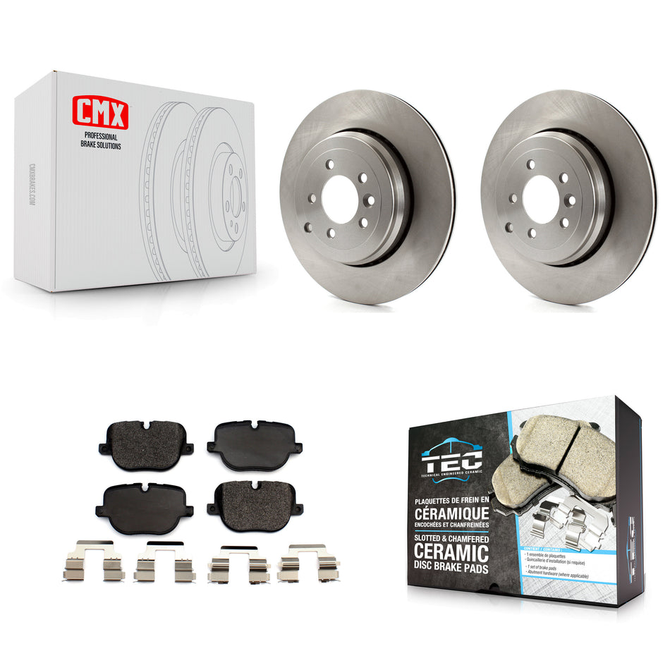 Rear Disc Brake Rotors And Ceramic Pads Kit For 2010-2013 Land Rover Range Sport Supercharged K8T-103202