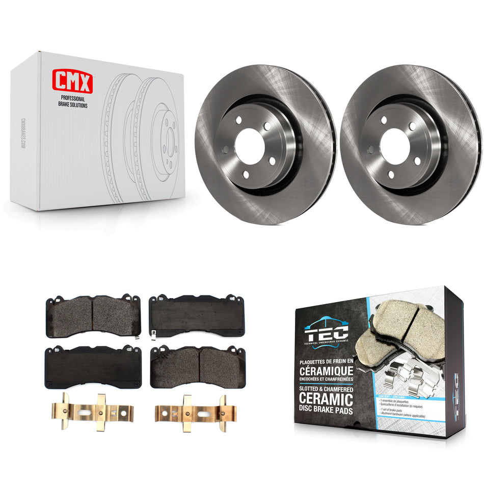 Front Disc Brake Rotors And Ceramic Pads Kit For 2015 Ford Mustang V6 With Brembo Brakes K8T-103206