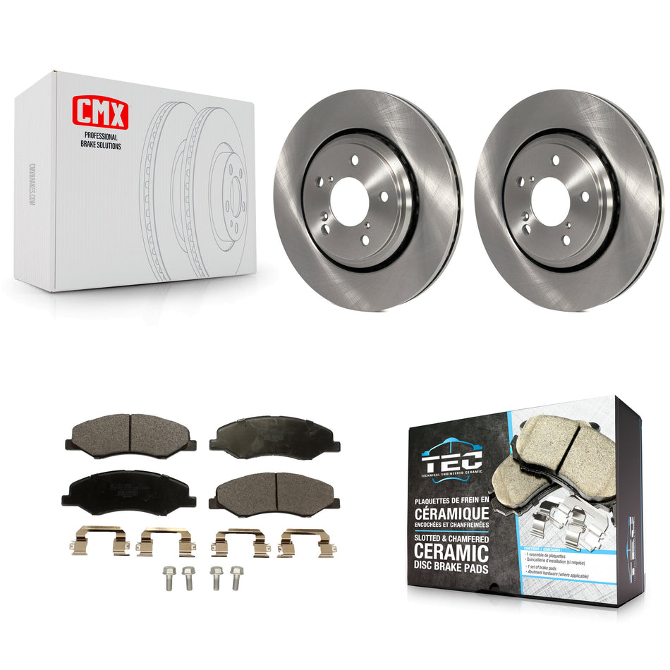 Front Disc Brake Rotors And Ceramic Pads Kit For 2018-2023 Honda Odyssey K8T-103211