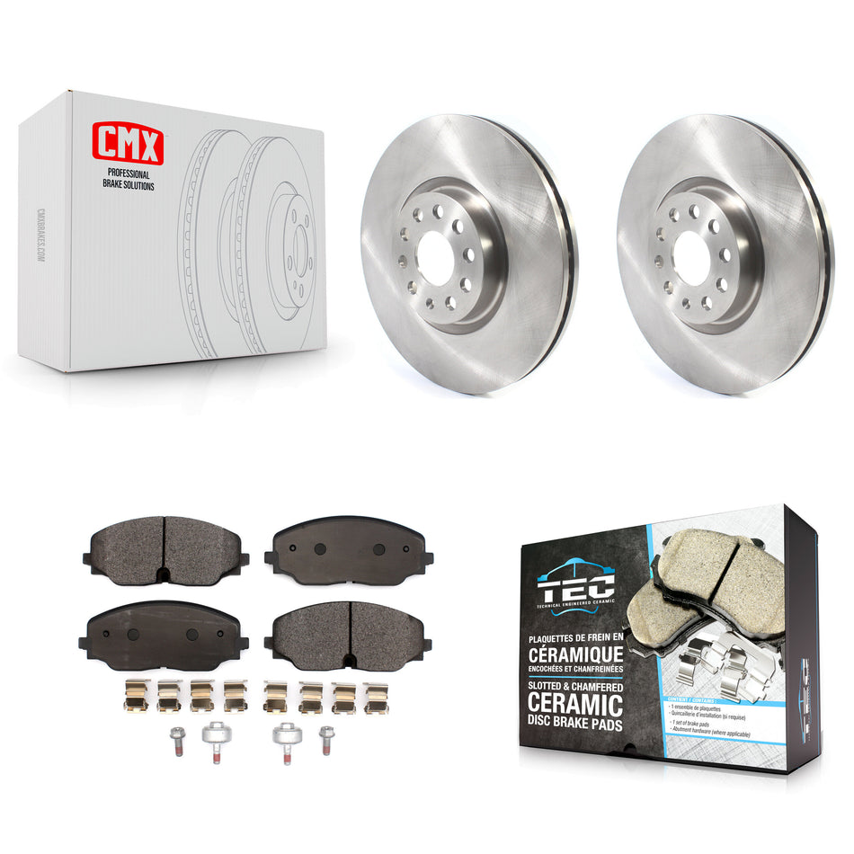 Front Disc Brake Rotors And Ceramic Pads Kit For Volkswagen Atlas Cross Sport K8T-103217
