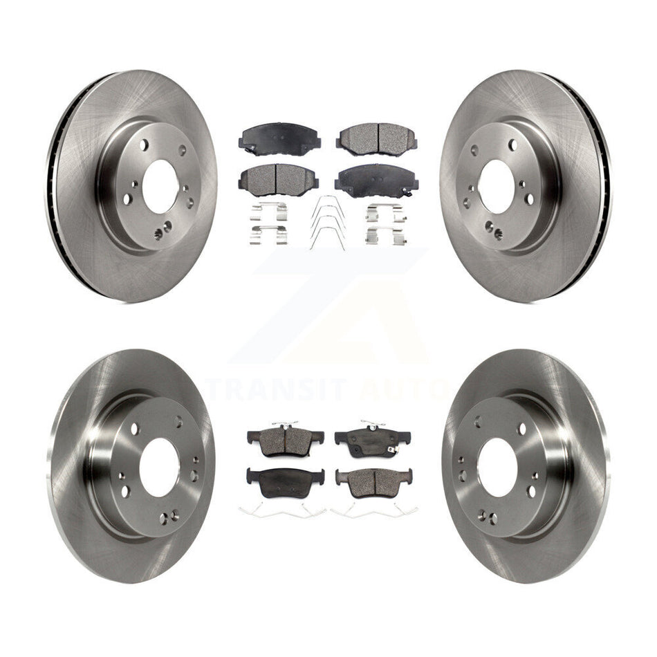 Front Rear Disc Brake Rotors And Ceramic Pads Kit For Honda Civic K8T-103237