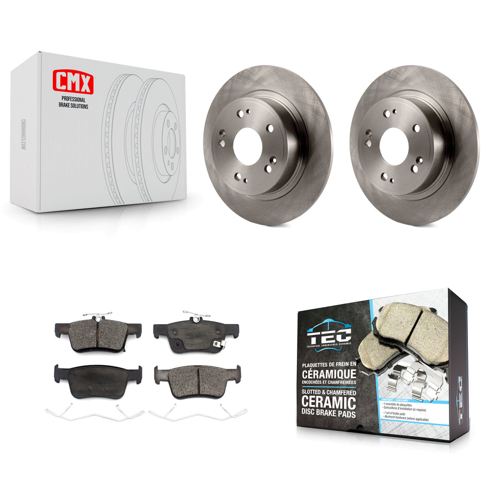 Rear Disc Brake Rotors And Ceramic Pads Kit For 2018-2022 Honda Accord K8T-103246