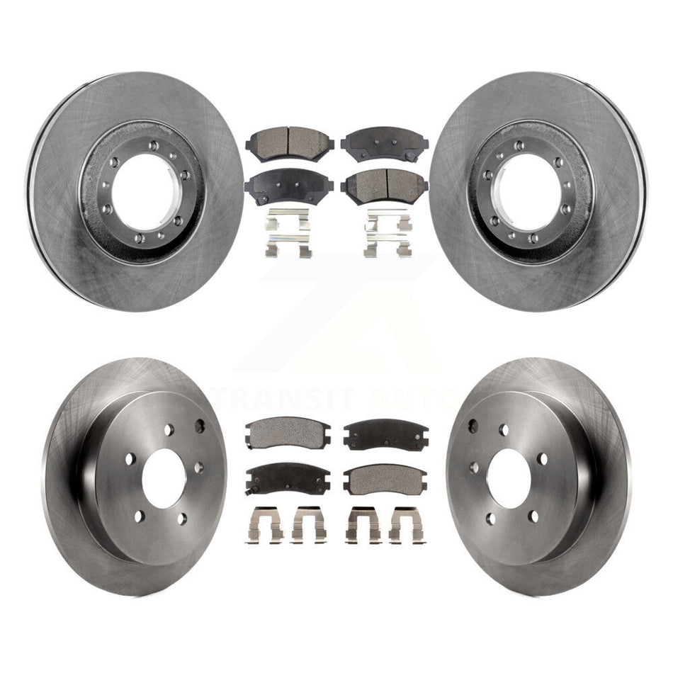 Front Rear Disc Brake Rotors And Ceramic Pads Kit For 2002-2004 Pontiac Montana FWD with rear brakes K8T-103256