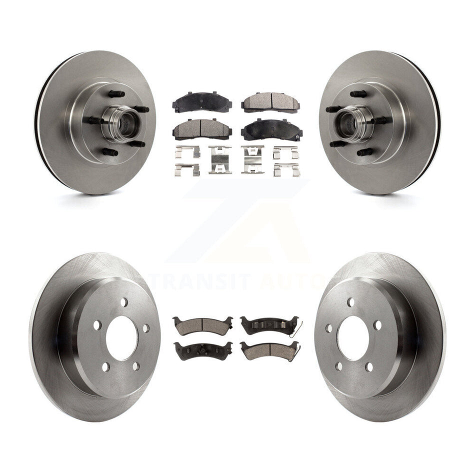 Front Rear Disc Brake Rotors And Ceramic Pads Kit For 2001 Ford Explorer RWD From 01 02 K8T-103332