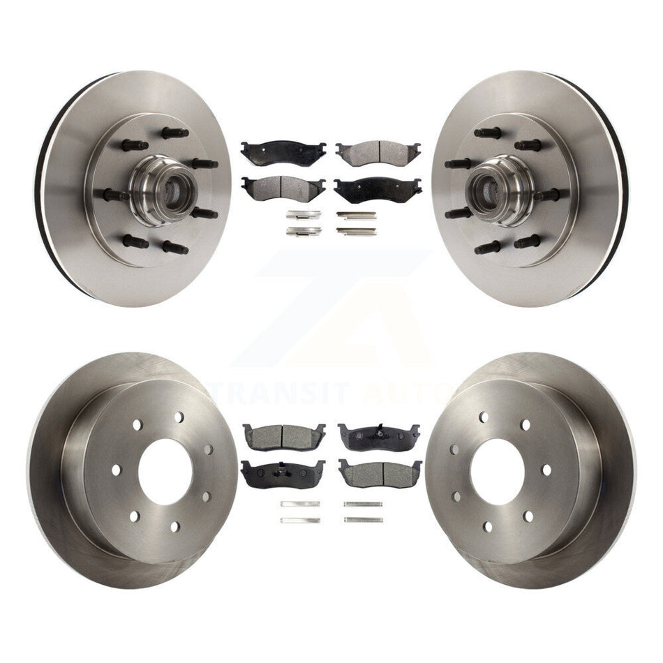 Front Rear Disc Brake Rotors And Ceramic Pads Kit For Ford F-150 F-250 HD K8T-103336