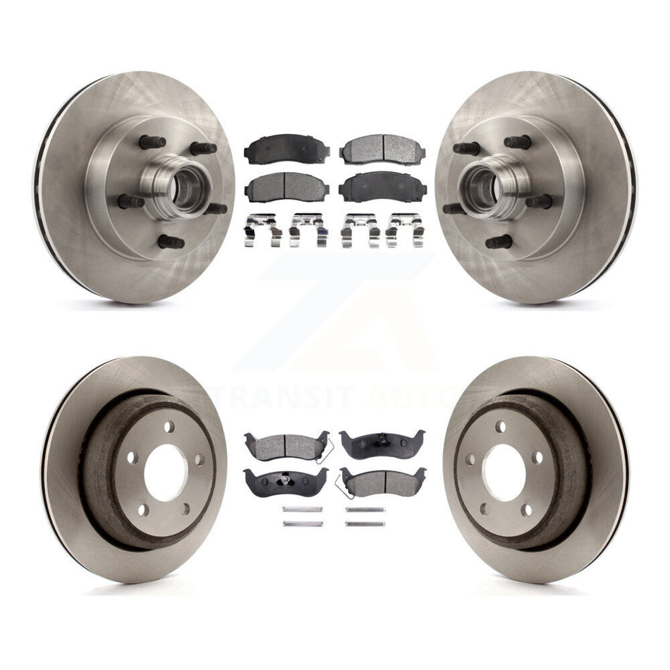 Front Rear Disc Brake Rotors And Ceramic Pads Kit For 2010 Mazda B2300 With 10.25" Diameter Rotor K8T-103339
