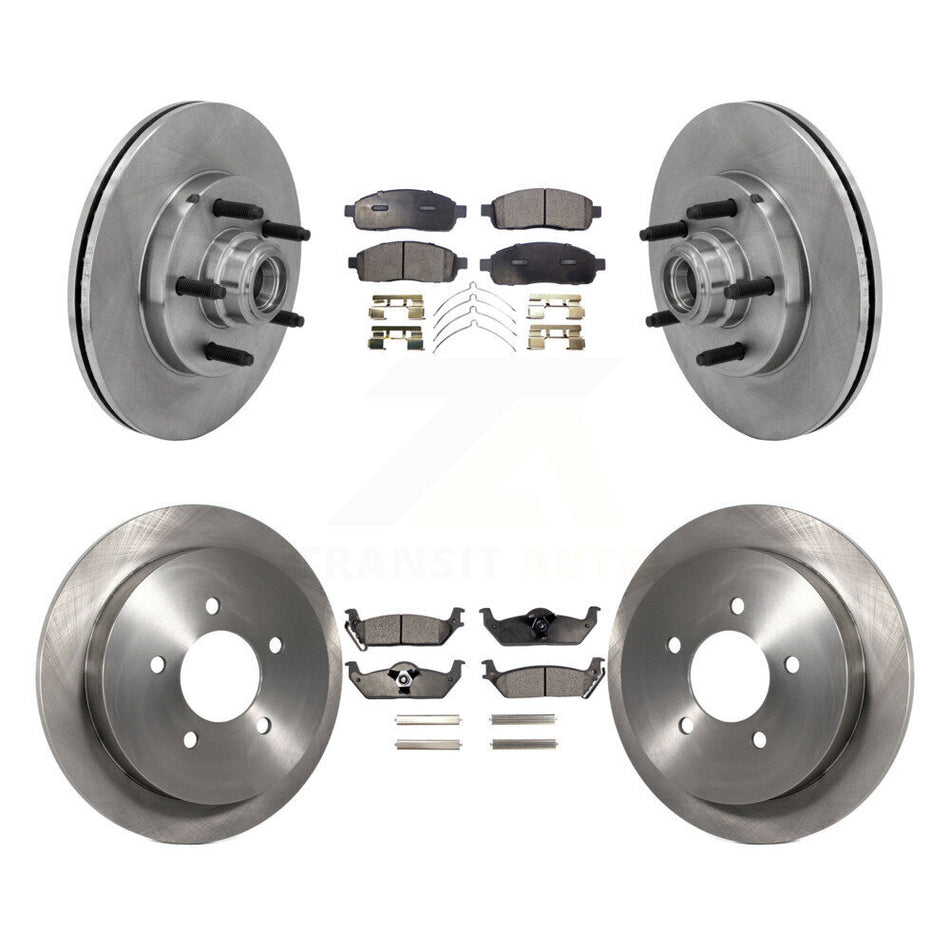 Front Rear Disc Brake Rotors And Ceramic Pads Kit For 2004 Ford F-150 RWD With 5 Lug Wheels 11th Digit Of Vin Is C K8T-103344