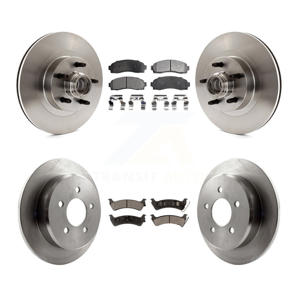 Front Rear Disc Brake Rotors And Ceramic Pads Kit For Ford Explorer Sport Trac RWD K8T-103347