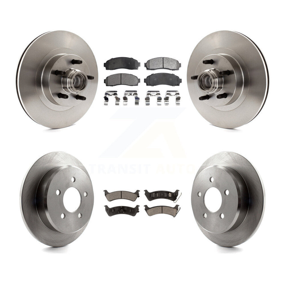 Front Rear Disc Brake Rotors And Ceramic Pads Kit For Ford Explorer Sport Trac RWD K8T-103347