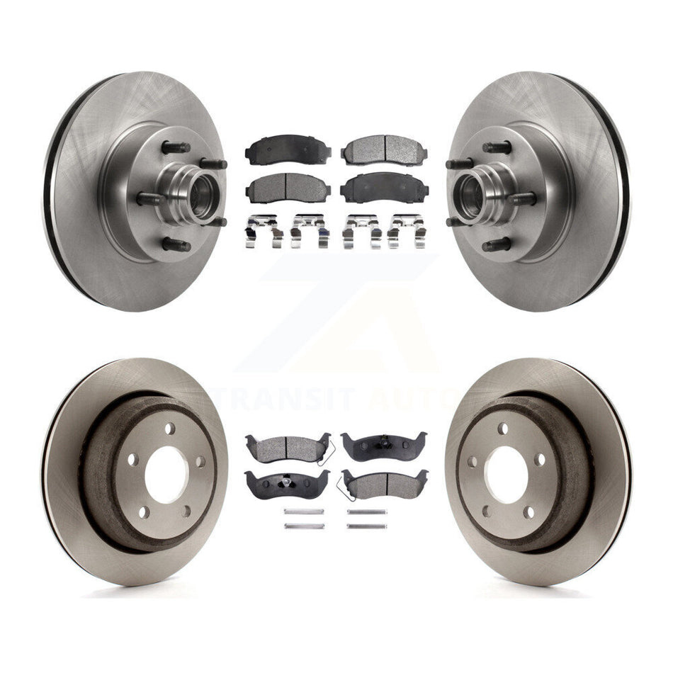 Front Rear Disc Brake Rotors And Ceramic Pads Kit For 2010-2011 Ford Ranger RWD K8T-103369