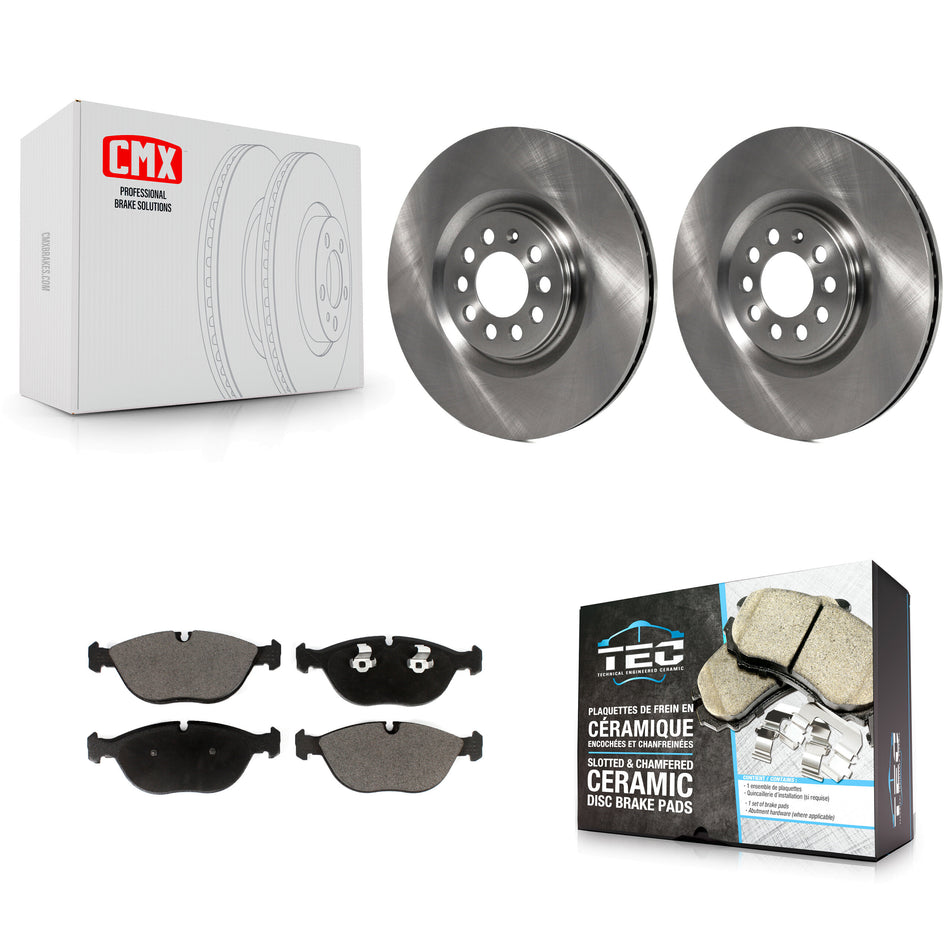 Front Disc Brake Rotors And Ceramic Pads Kit For 2006 Audi TT Quattro 3.2L K8T-103376