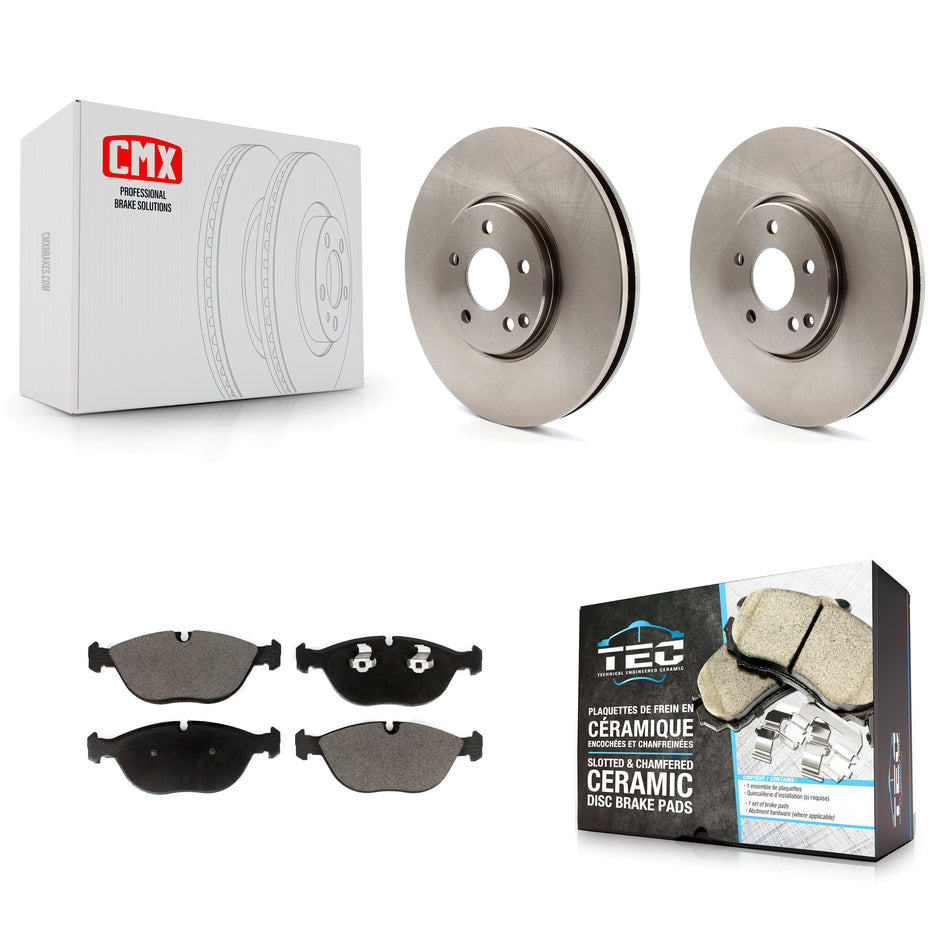 Front Disc Brake Rotors And Ceramic Pads Kit For Mercedes-Benz E500 AWD K8T-103378