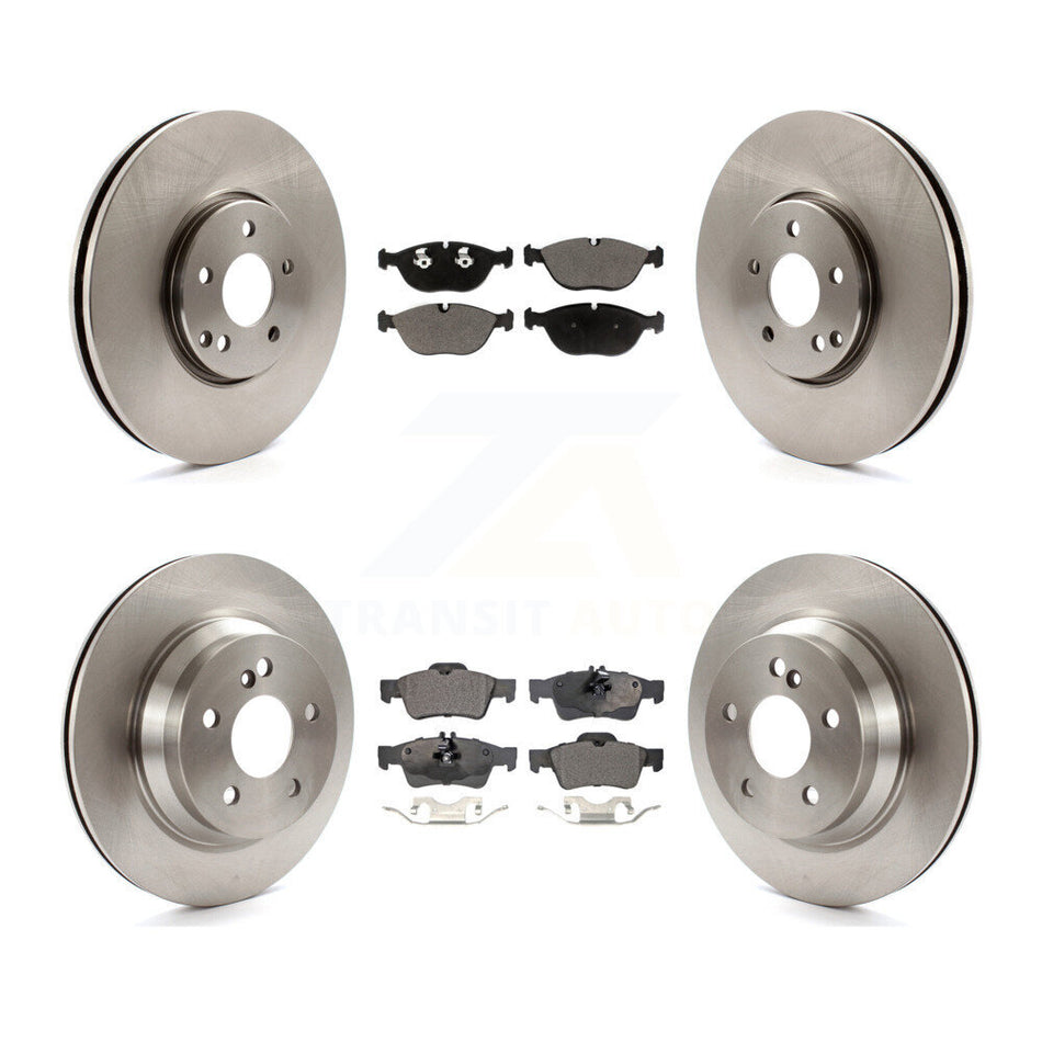 Front Rear Disc Brake Rotors And Ceramic Pads Kit For 2004-2005 Mercedes-Benz E500 AWD Without Sport Package K8T-103383
