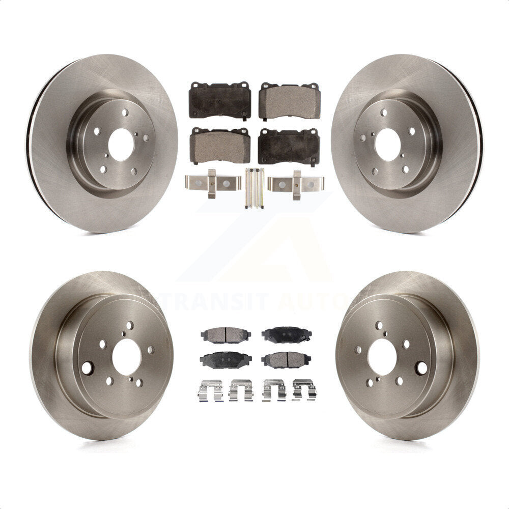 Front Rear Disc Brake Rotor & Ceramic Pad Kit For 2014 Subaru WRX With 15\\" Factory Wheels K8T-103393