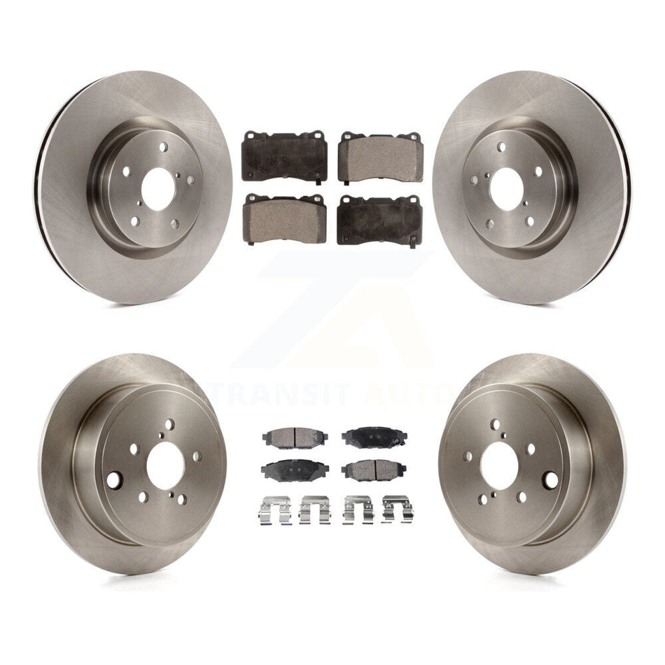 Front Rear Disc Brake Rotor & Ceramic Pad Kit For 2014 Subaru WRX With 15" Factory Wheels K8T-103393