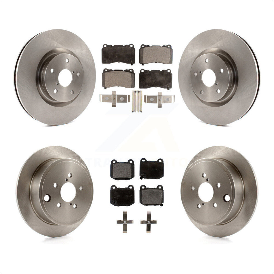 Front Rear Disc Brake Rotor & Ceramic Pad Kit For 2014 Subaru WRX With 17\\" Factory Wheels K8T-103394