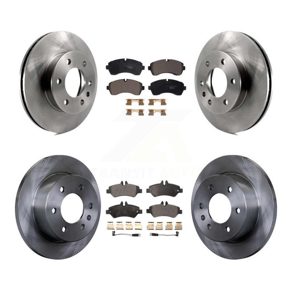 Front Rear Disc Brake Rotors And Ceramic Pads Kit For Sprinter 3500 Dodge Freightliner K8T-103408