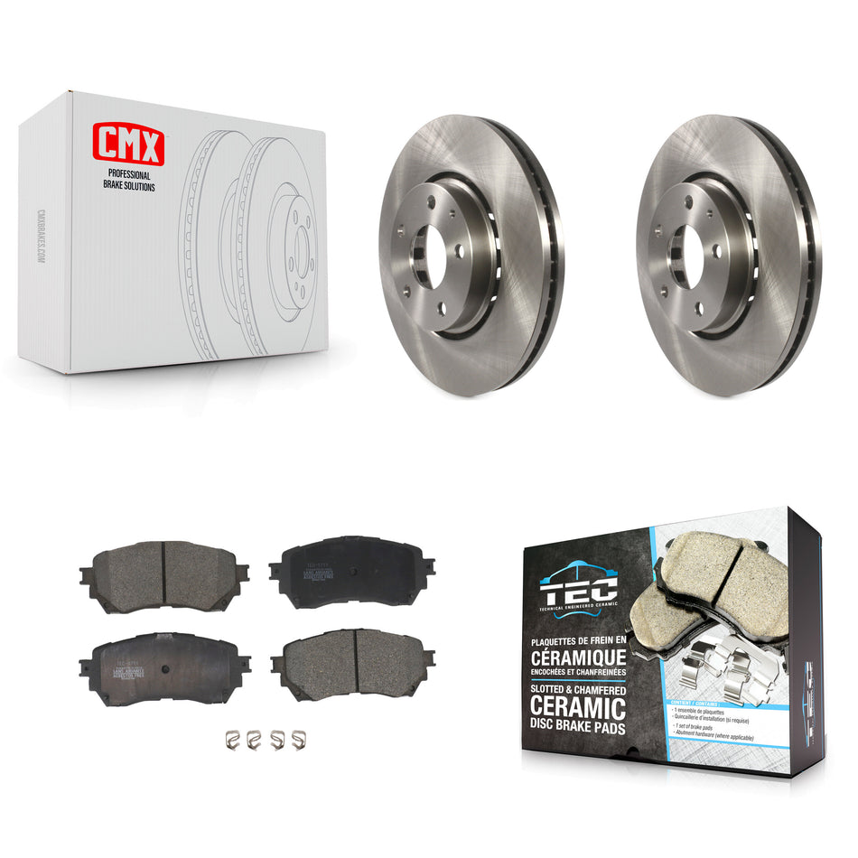 Front Disc Brake Rotors And Ceramic Pads Kit For 2019-2021 Mazda 6 Naturally Aspirated K8T-103417