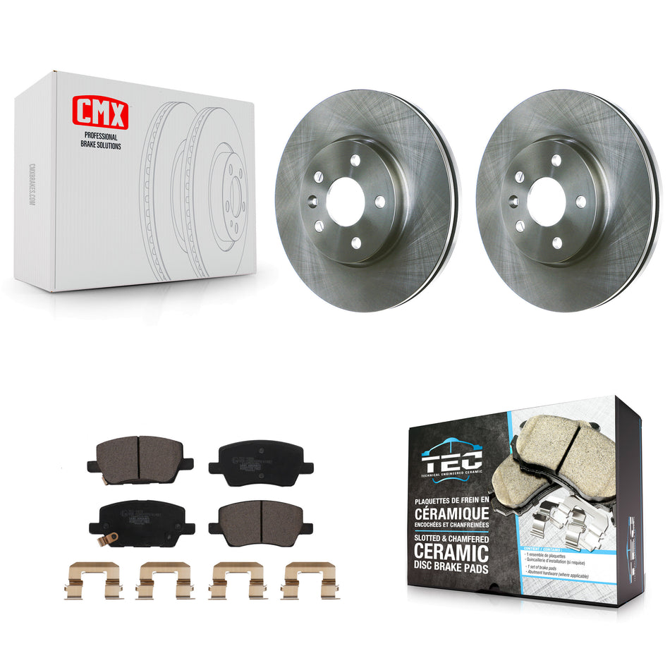 Front Disc Brake Rotors And Ceramic Pads Kit For 2018-2020 Chevrolet Sonic K8T-103427