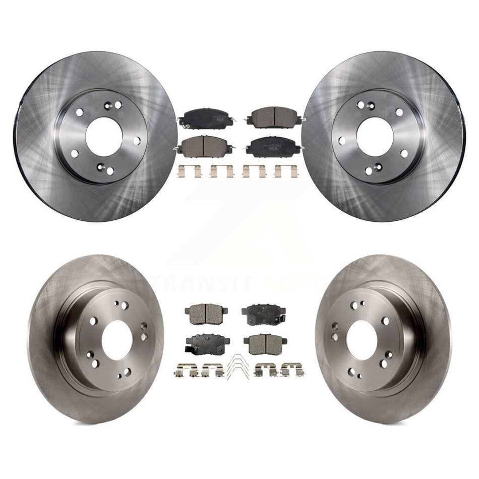 Front Rear Disc Brake Rotors And Ceramic Pads Kit For 2016 Honda Accord LX-S with 2.4L K8T-103435