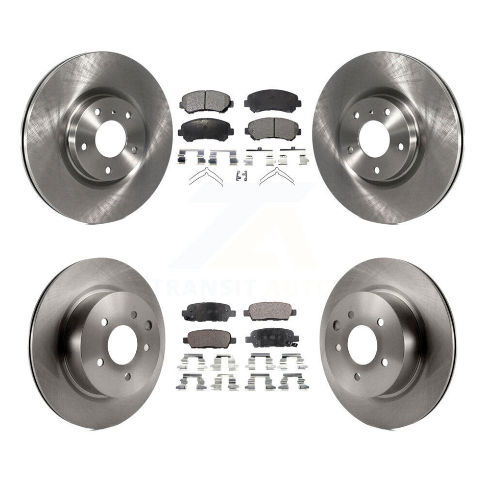 Front Rear Disc Brake Rotors And Ceramic Pads Kit For Nissan Maxima K8T-103436