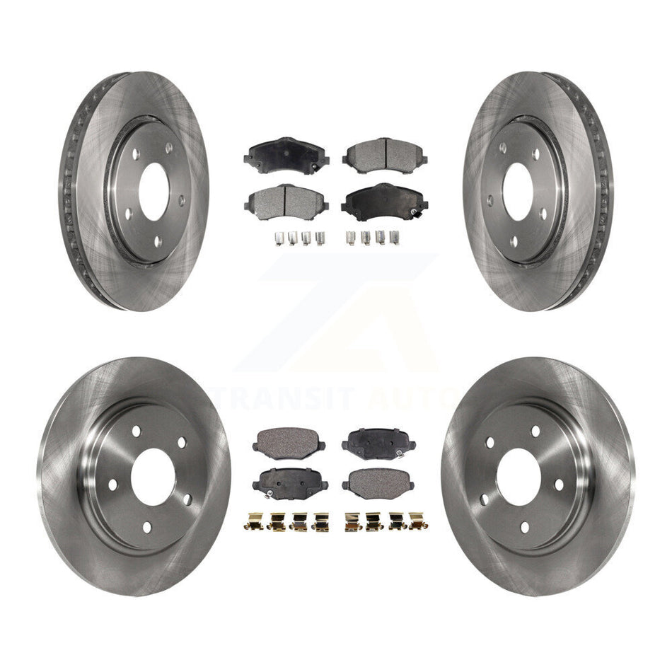 Front Rear Disc Brake Rotors And Ceramic Pads Kit For Dodge Grand Caravan Chrysler Town & Country Journey Ram C/V Volkswagen Routan K8T-103449