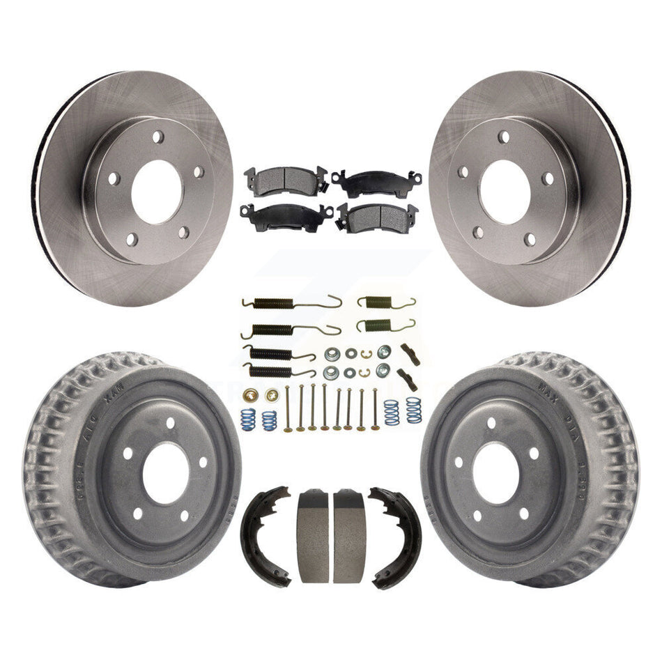 Front Rear Disc Brake Rotors Ceramic Pads And Drum Kit (7Pc) For GMC Jimmy K8T-103450