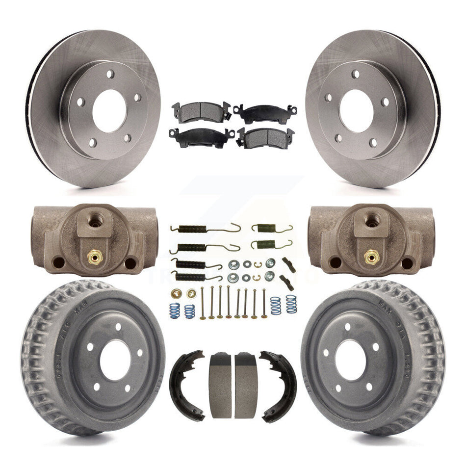 Front Rear Disc Brake Rotors Ceramic Pads And Drum Kit (9Pc) For GMC Jimmy K8T-103451