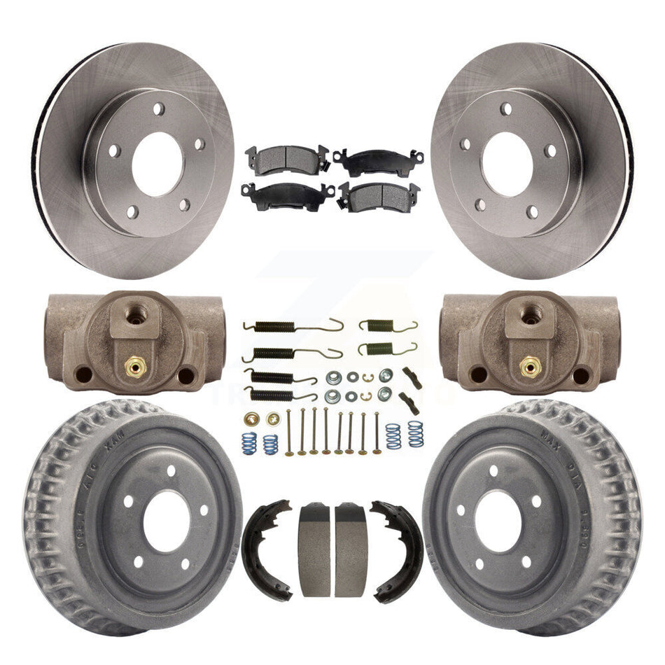 Front Rear Disc Brake Rotors Ceramic Pads And Drum Kit (9Pc) For GMC Jimmy K8T-103451