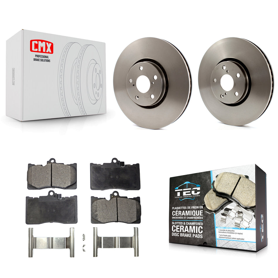 Front Disc Brake Rotors And Ceramic Pads Kit For Lexus IS350 IS200t GS350 IS300 GS430 GS450h GS460 K8T-103454